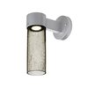 Besa Lighting Juni 10 Outdoor Sconce, Latte Bubble, Silver Finish, 1x4W LED JUNI10LT-WALL-LED-SL